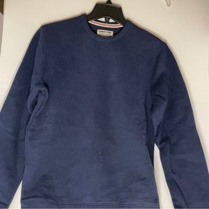 Lands End Mens Serious Sweats Blue Pullover Sweatshirt Mens XS 30-32